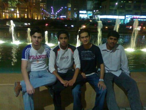 Me With My Friends In Kuwait - ma class crew--waleed, omer,mani and me