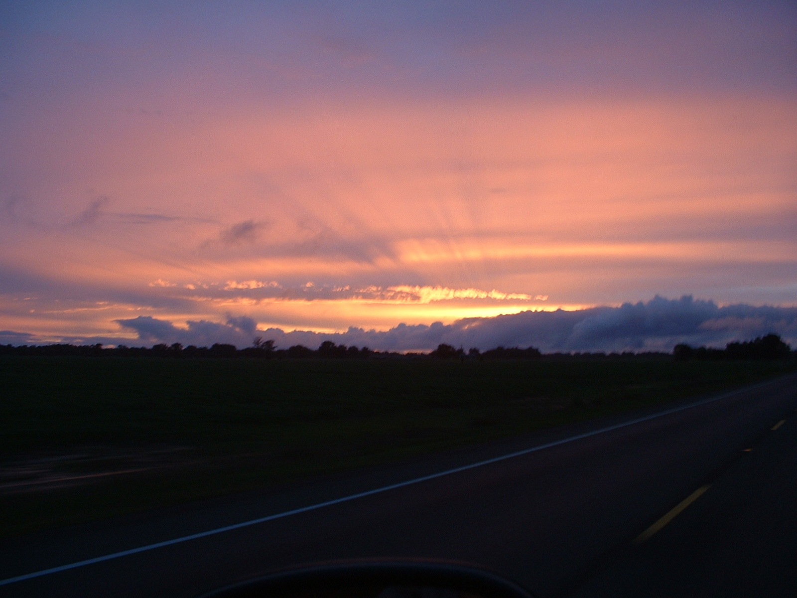 sunset - this was taken by my brother on the way from town one evening