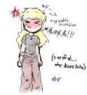Angry - cartoon of a young girl who appears to be angry