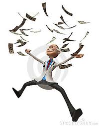 doctor throwing money in the air doctor throwing money in the air