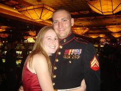 231st Marine Corps Birthday Ball. - Me & my hubby all dressed up!  Look at his bling bling and he's only a Cpl as of 2 weeks ago!!  He makes me so proud!