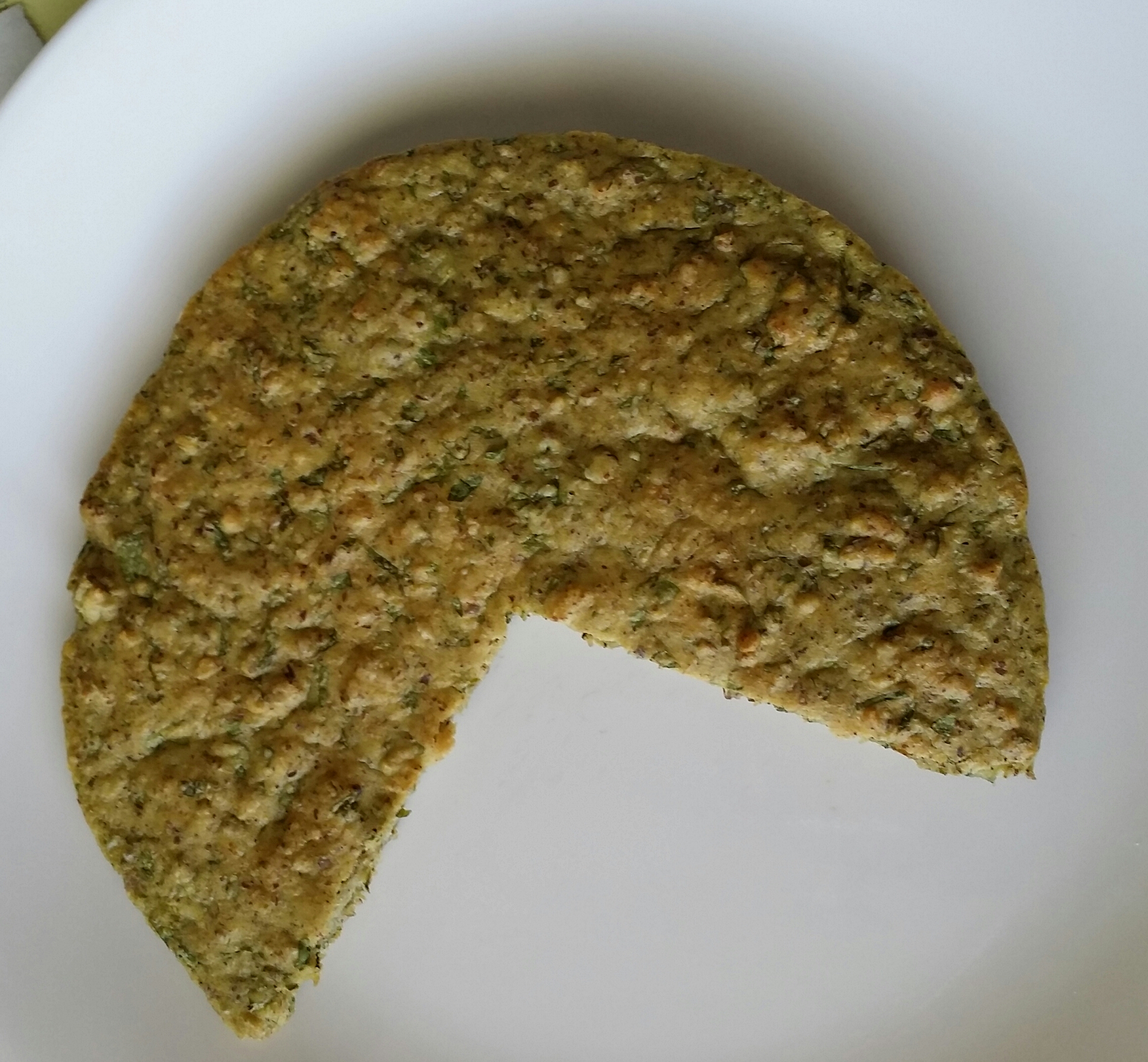 Quick Bread with oats and spinach