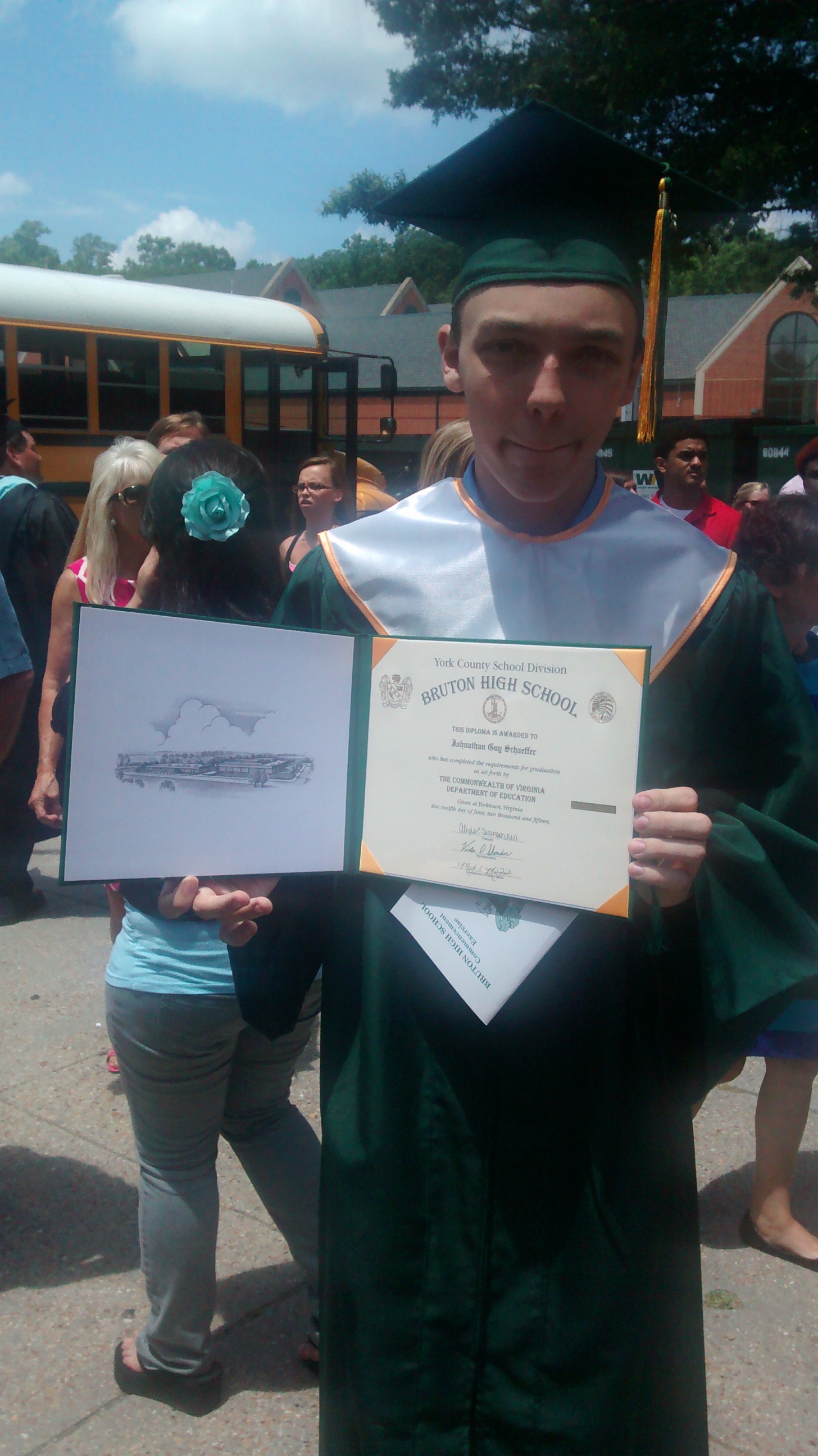 My son at his graduation this year