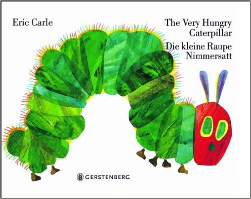 The very hungry caterpillar in English and German