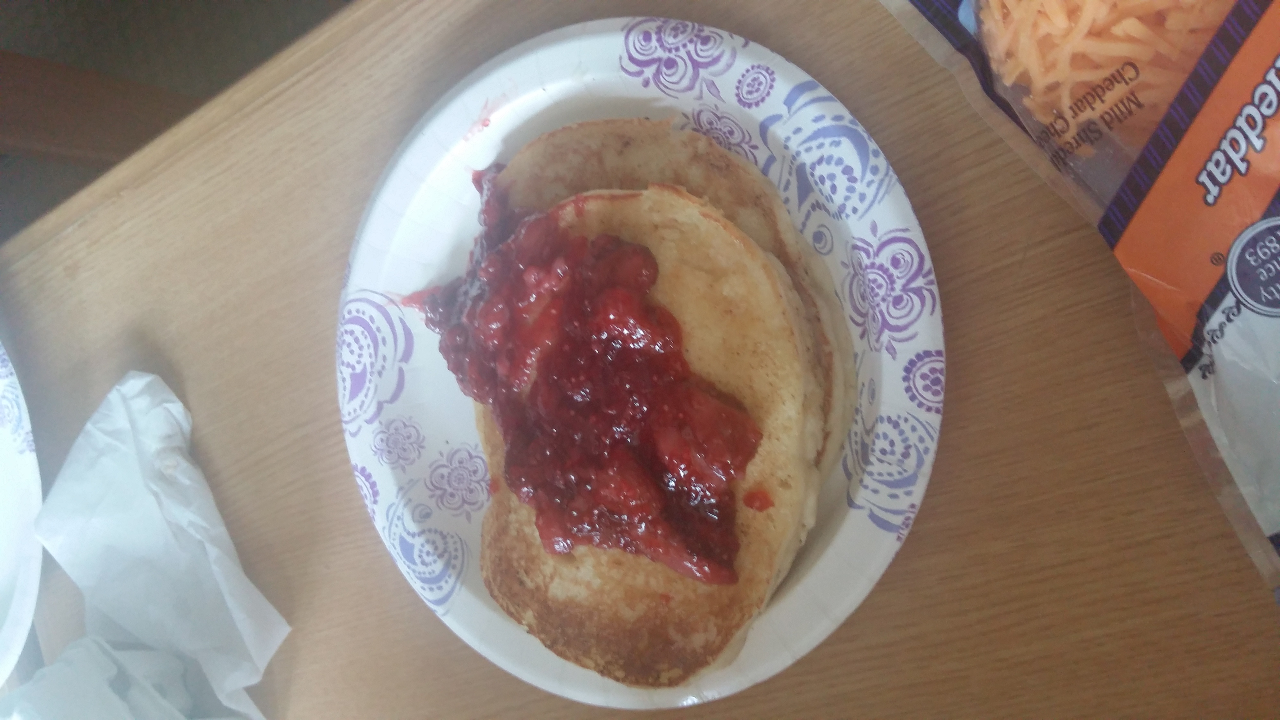 Pancakes with Strawberry Sauce:)