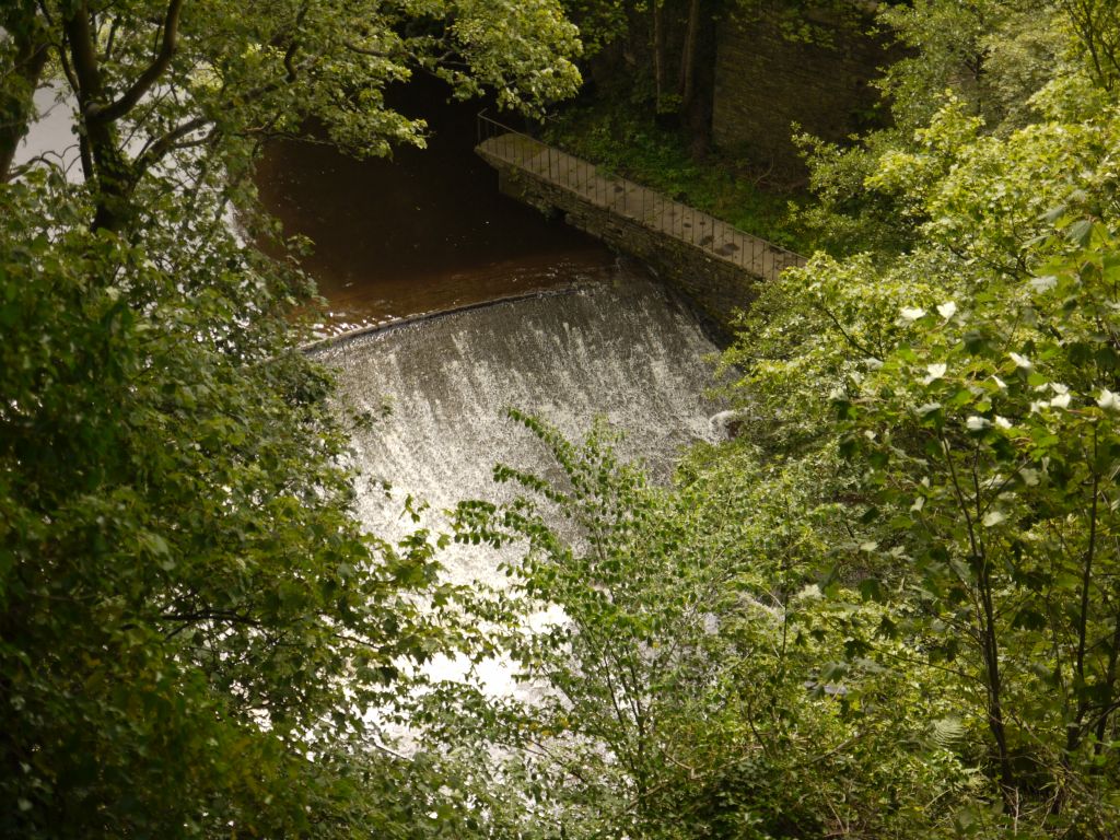 weir photographed by me near Hayfield village, Derbyshire 