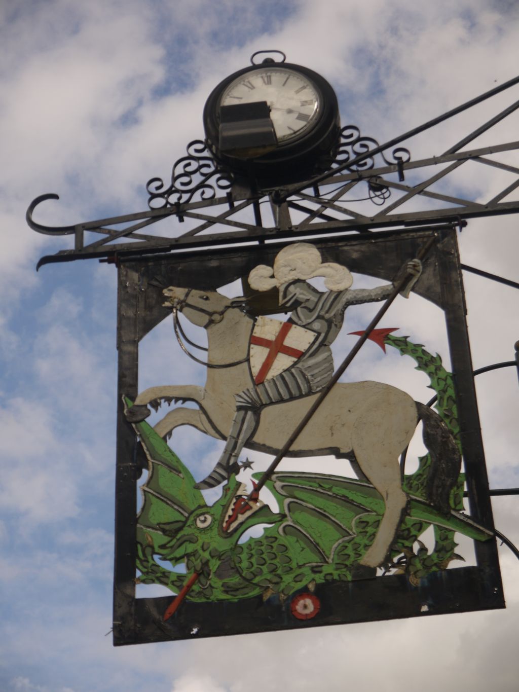 pub sign - The George And Dragon, Cheadle, taken by me pub sign - The George And Dragon, Cheadle, taken by me