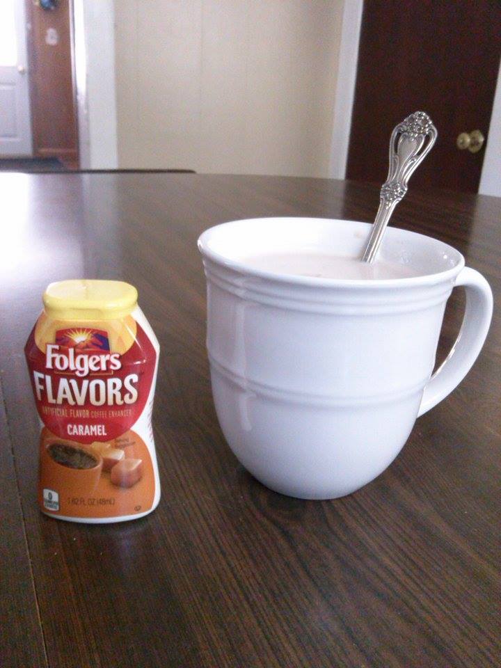 Trying the Folgers Flavor coffee enhancers in my Tazo tea Trying the Folgers Flavor coffee enhancers in my Tazo tea