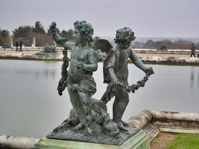 Statue at Versailles - a visit with my children 