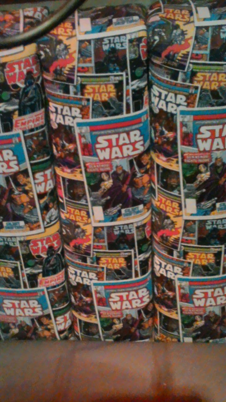 Comic seat covers at FAB Café, Manchester, taken by me