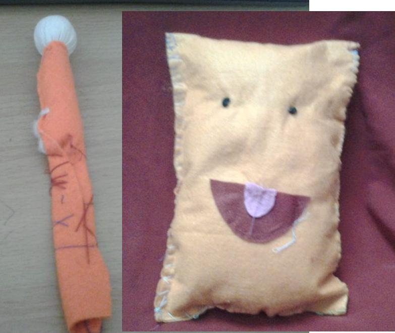 My children's sewing - the doll and the pillow