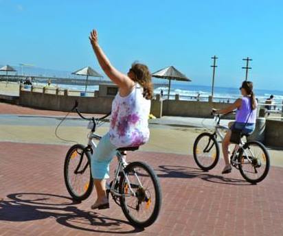 Myself cycling along the promenade of D'Urban Myself cycling along the promenade of D'Urban