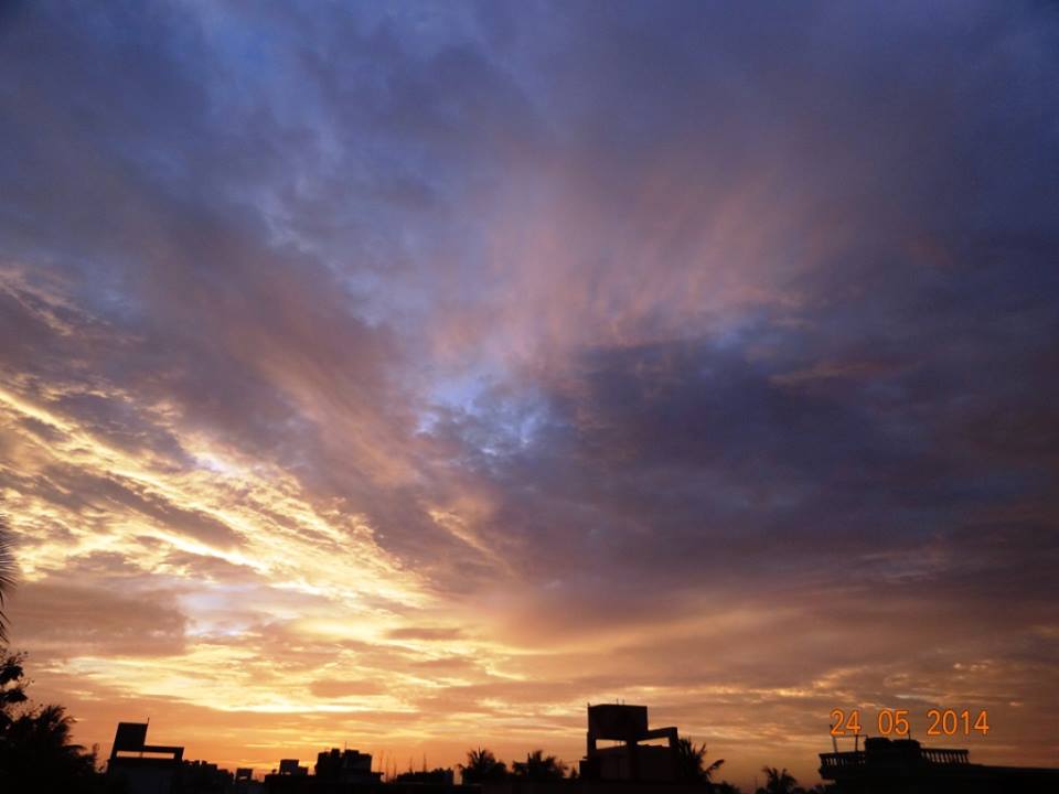 One cloudy sunset