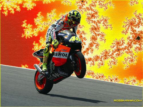 Wheeli on bike - rossi wheeli on track
