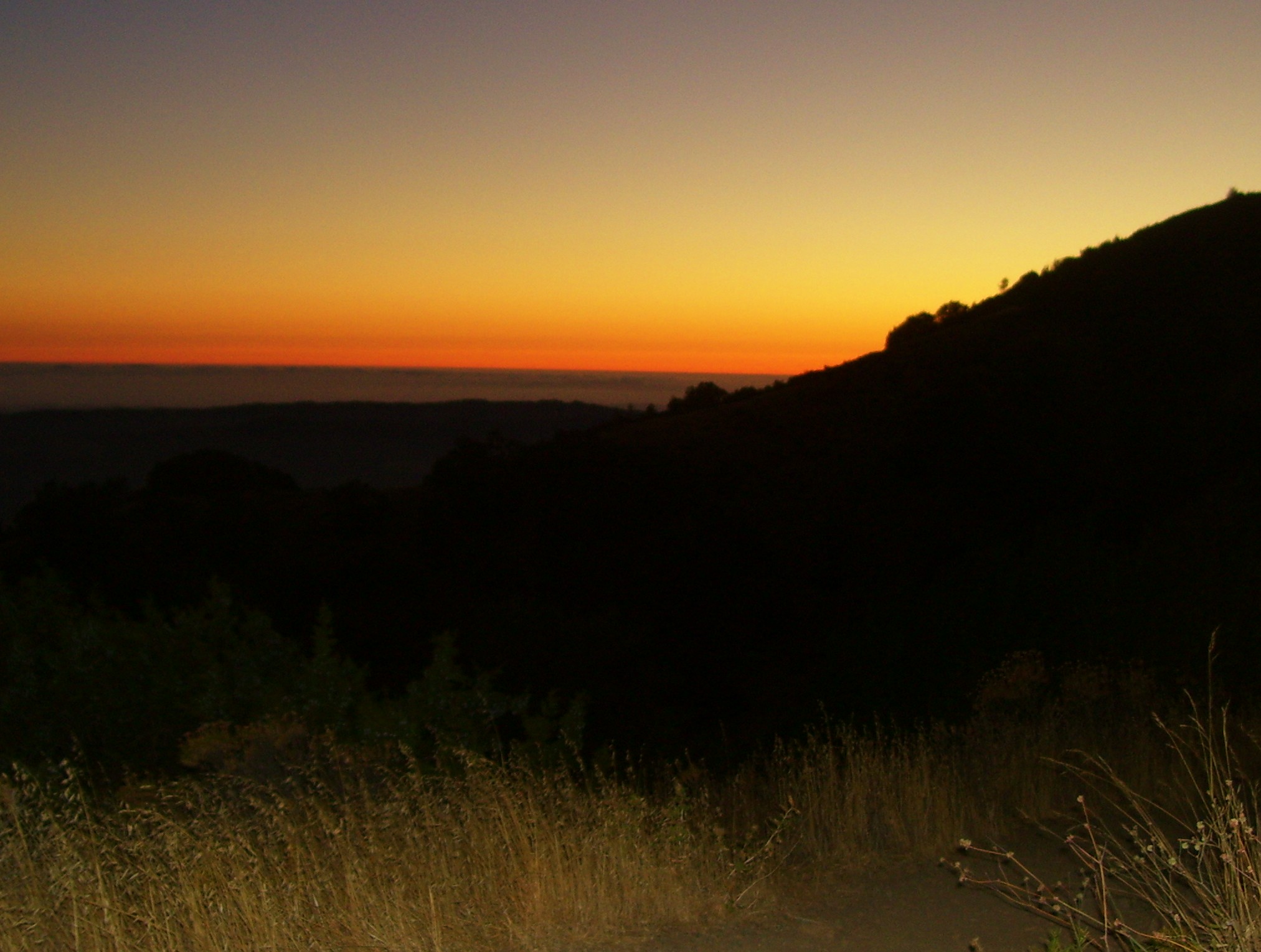 Sunset from Mt. Diablo in the San Francisco Bay Area