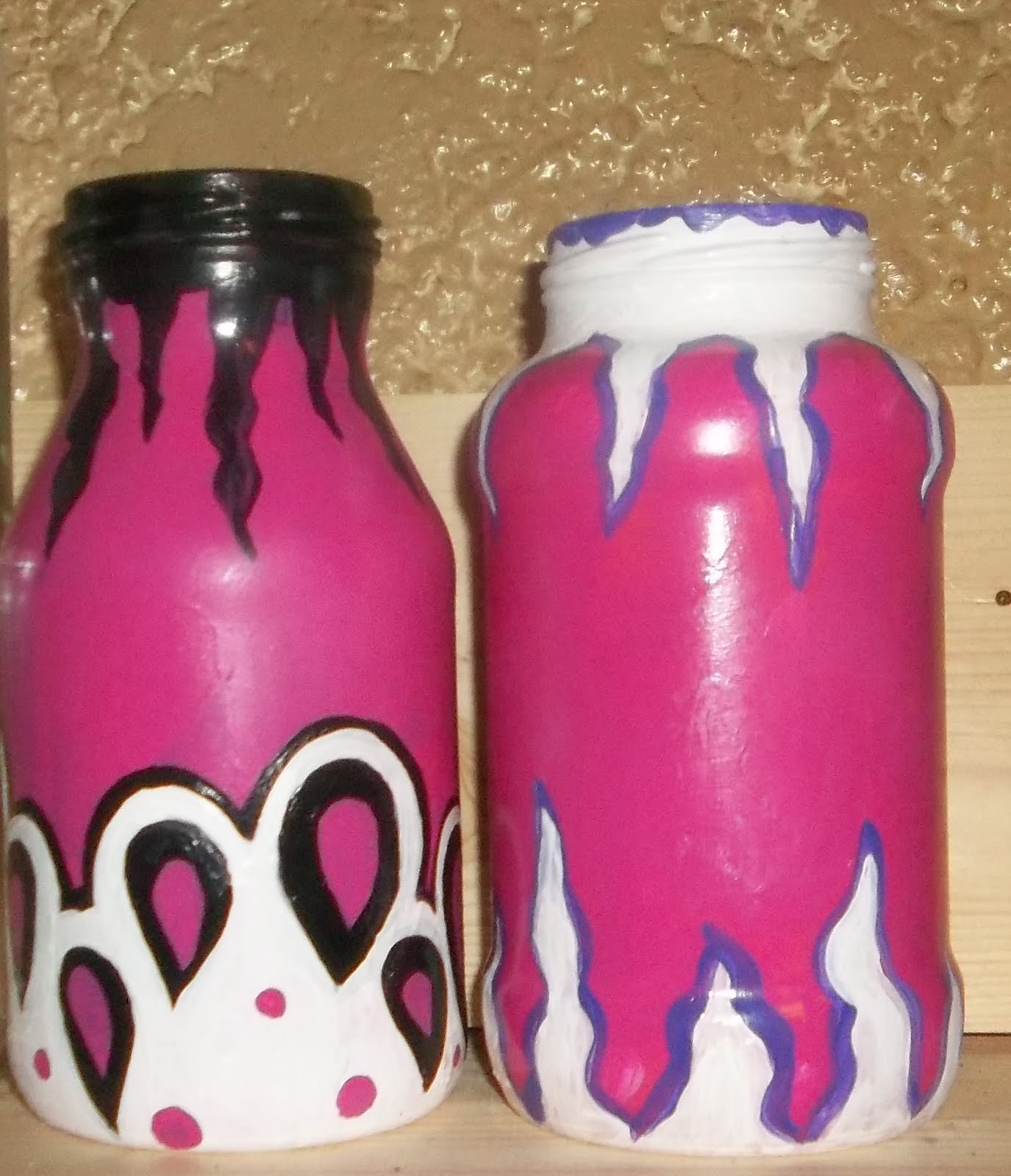 Acrylic Painted Jars Acrylic Painted Jars