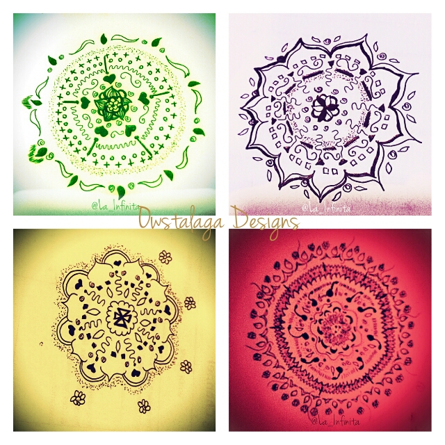 My mandala art, all posted in my Instagram. :D