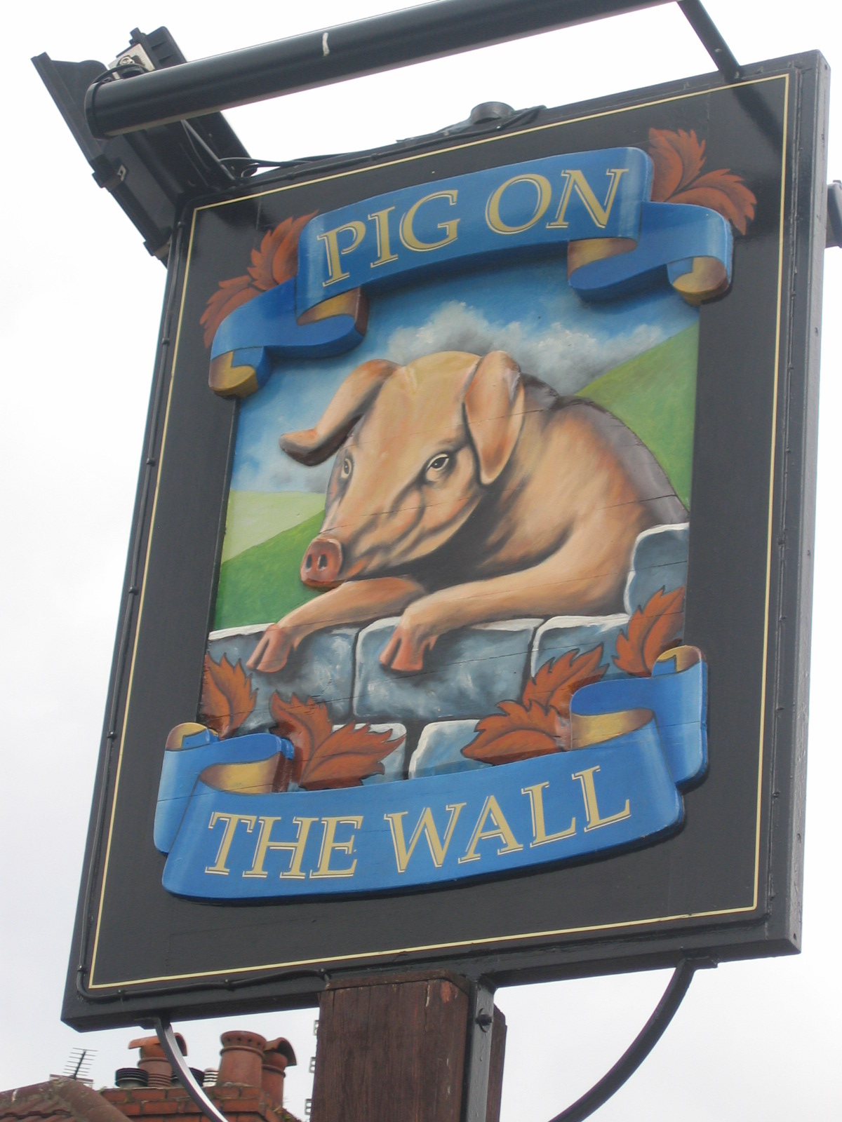 Photo – pub sign – The Pig On The Wall, Droylsdon, Manchester