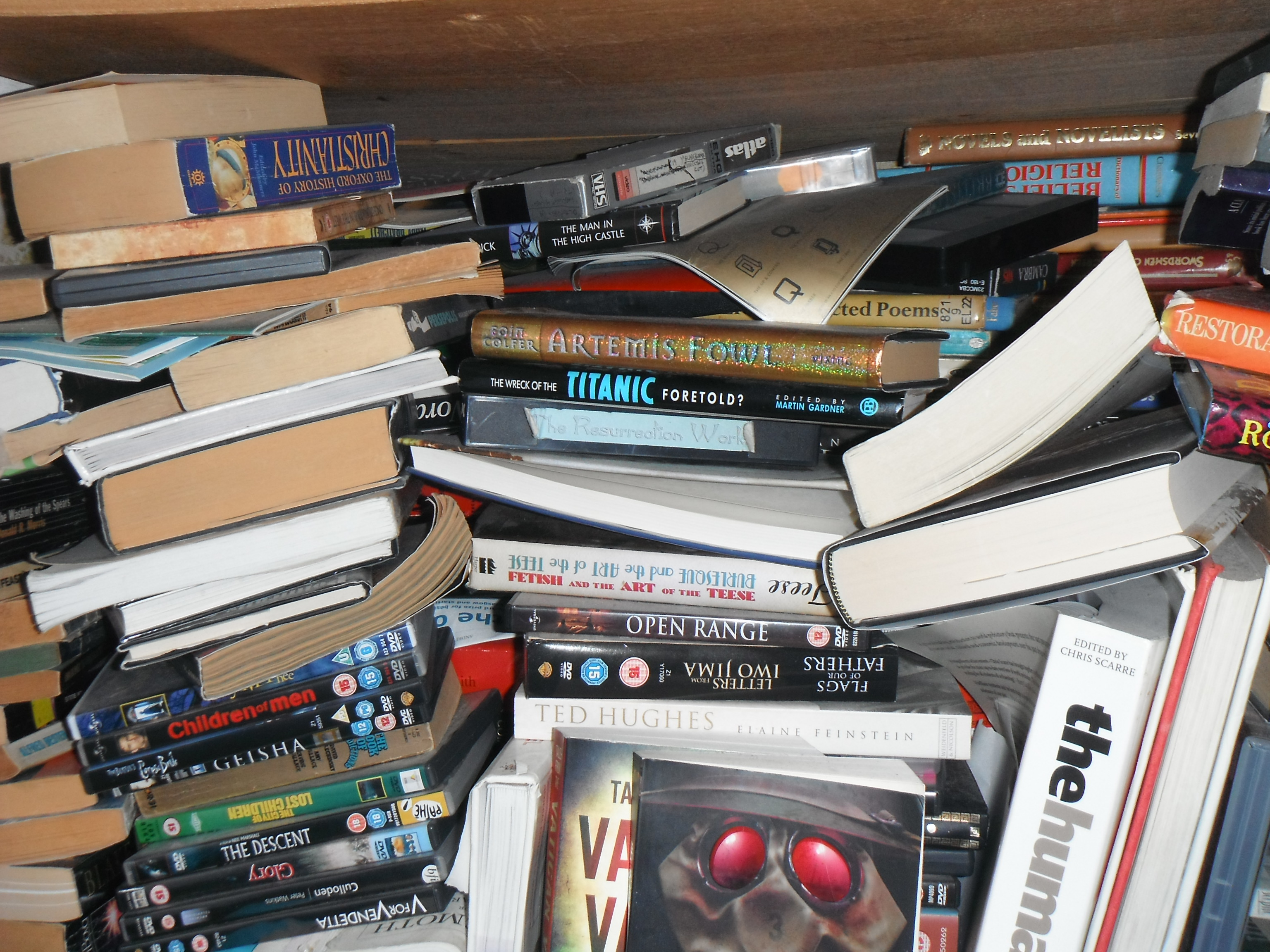 Photo – my book shelves taken by me 