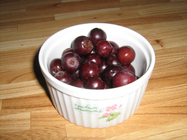 My Own Dish Of Red Seedless grapes