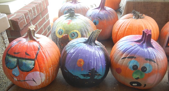 Painted Pumpkins at the Stop & Shop