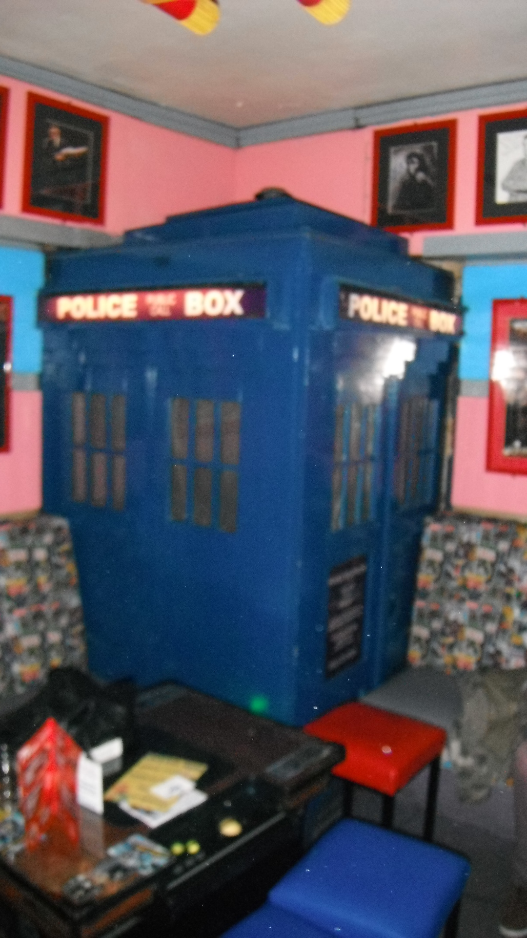 Photo – Dr Who TARDIS in FAB Café, taken by me. Photo – Dr Who TARDIS in FAB Café, taken by me.