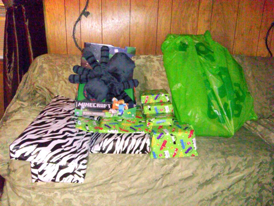 Wrapped presents I gave my son Wrapped presents I gave my son