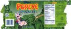 Popeye Spinach - Label from a can of Popeye Spinach.