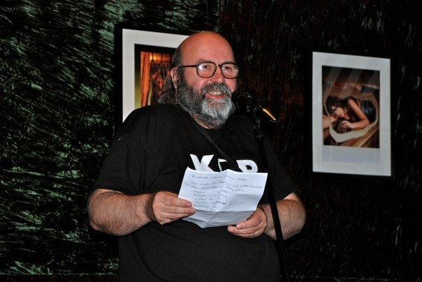 photo of me performing poetry, taken by Andy N with my camera