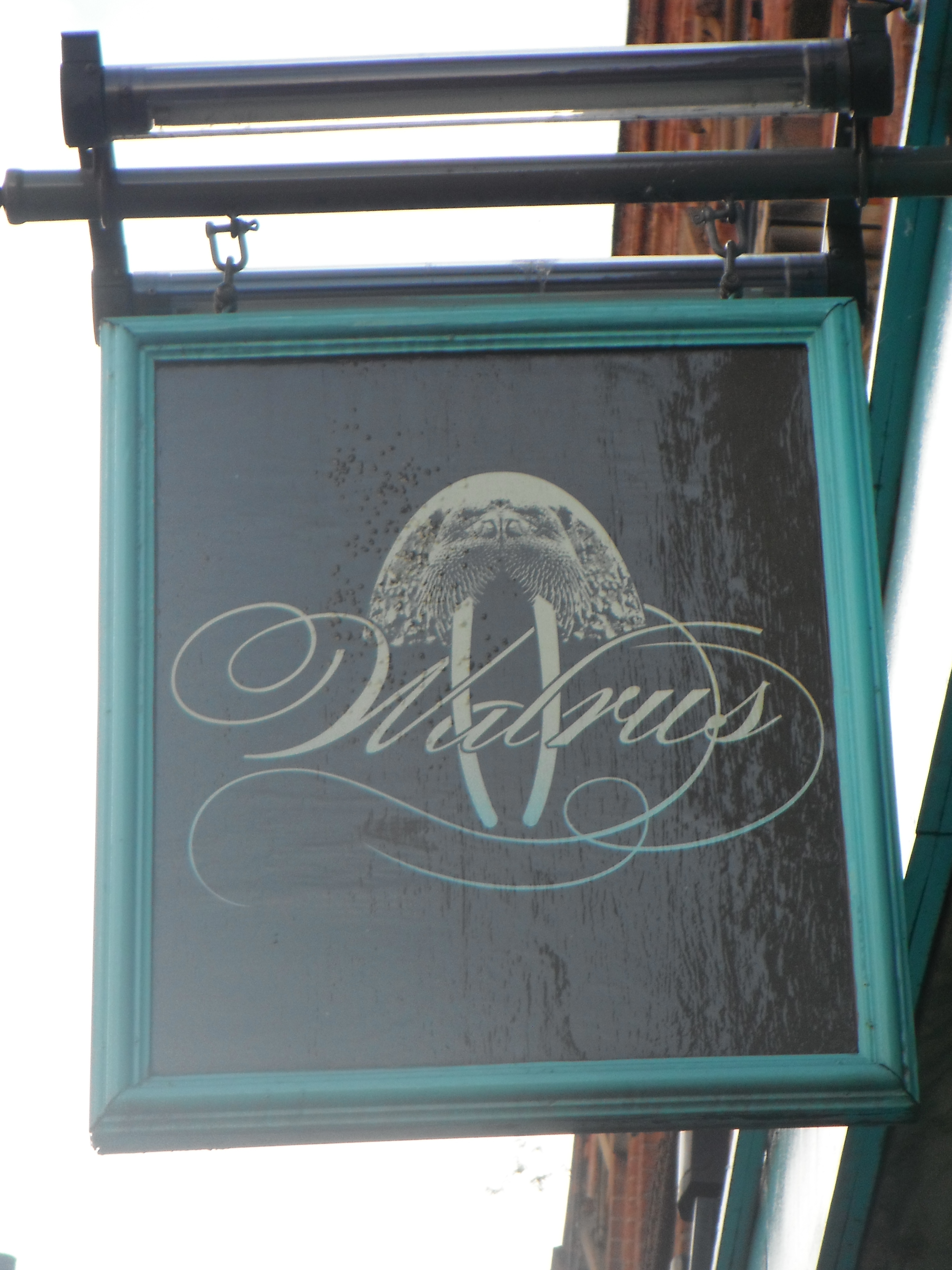 Photo – pub sign – Walrus Bar, Manchester, taken by me. Photo – pub sign – Walrus Bar, Manchester, taken by me.