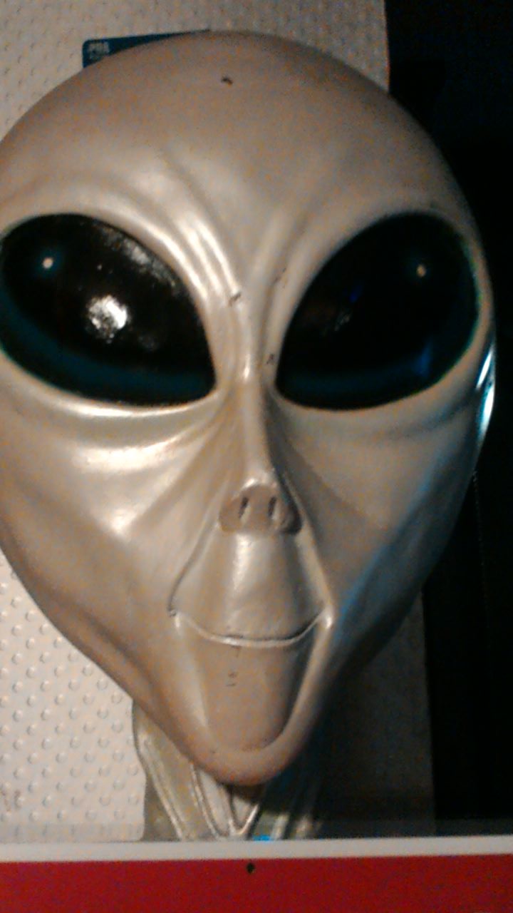 Photo – alien DJ in Bar 21 Manchester, taken by me.