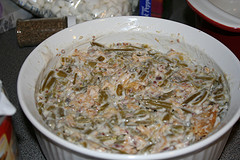 Green bean casserole - looks already eaten to me Green bean casserole - looks already eaten to me
