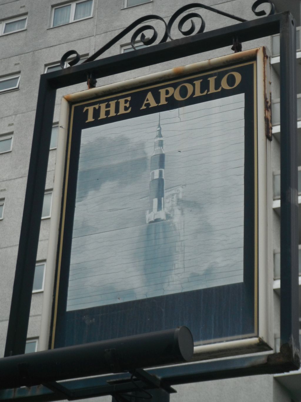 Photo – taken by me – Pub sign – The Apollo, Miles Platting, Manchester Photo – taken by me – Pub sign – The Apollo, Miles Platting, Manchester