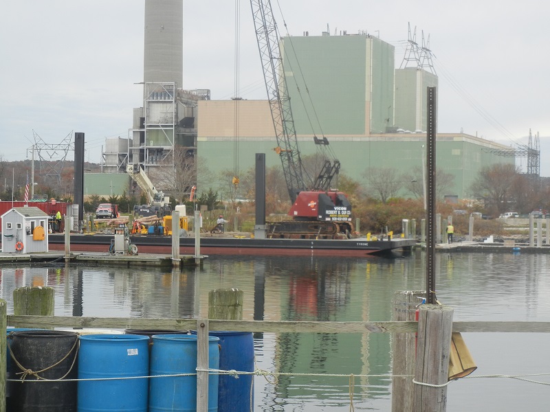 Barge and Crane at the Sandwich Town Marina