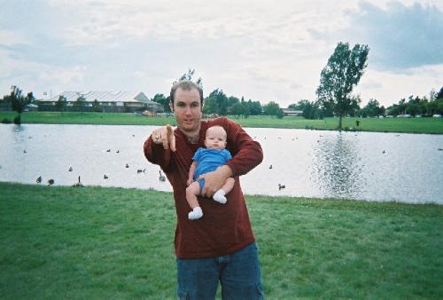 My Brother and Nephew - Both name Blake.. Cute little baby boy