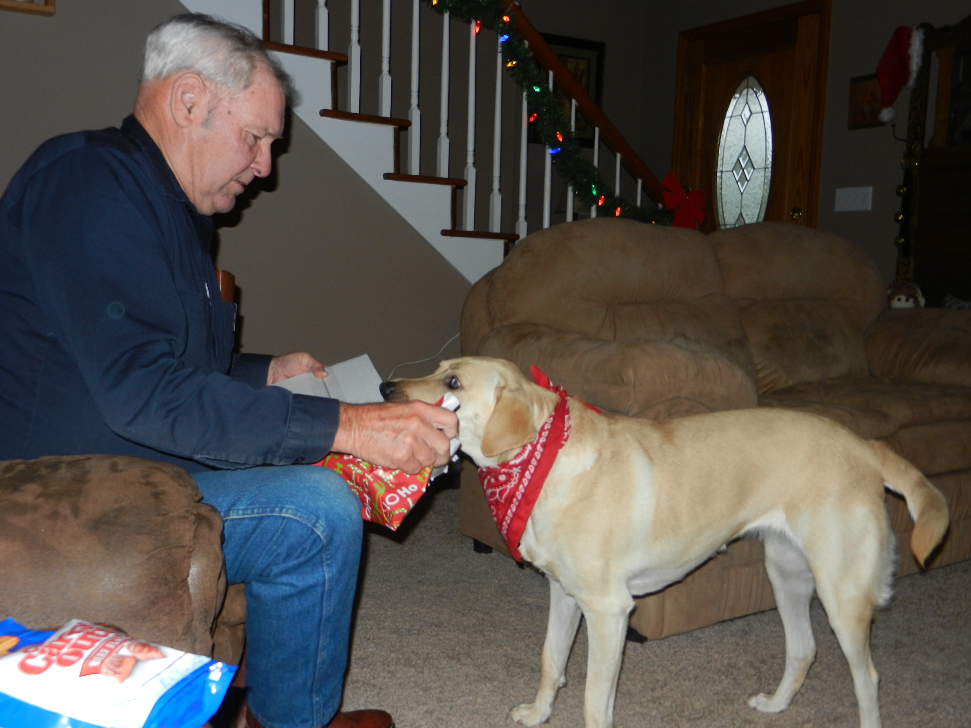 Ruby opening her gift Ruby opening her gift
