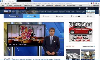 screenshot of Colorado Newscast about Tarot in the Class on Halloween