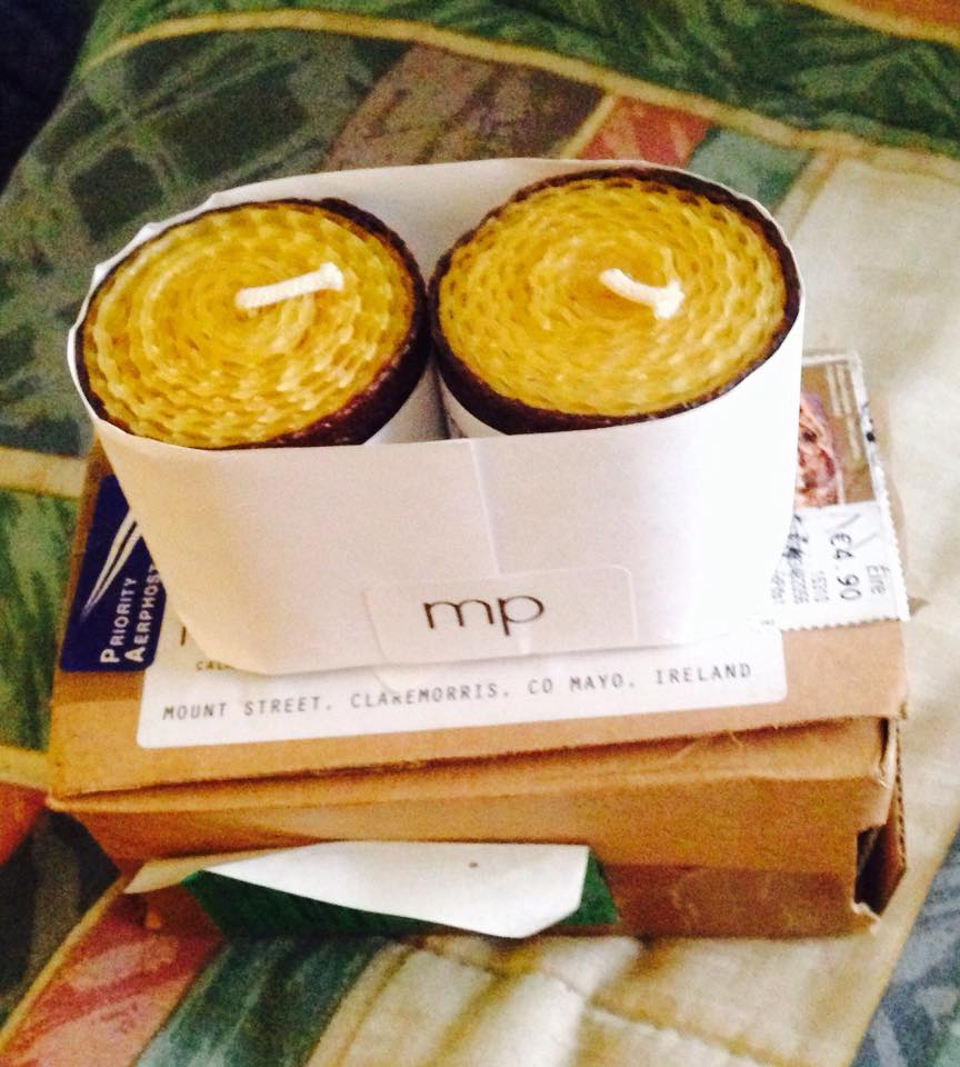 Beeswax candles from Mayo Co, Ireland