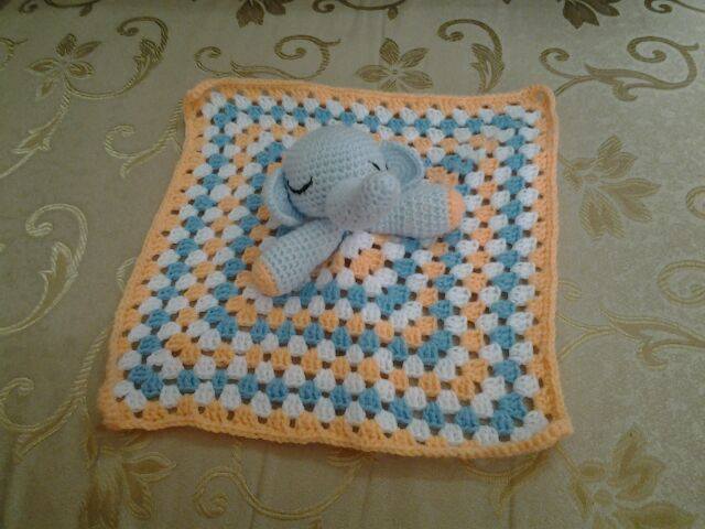 This is the elephant snuggle I crocheted for my little girl This is the elephant snuggle I crocheted for my little girl