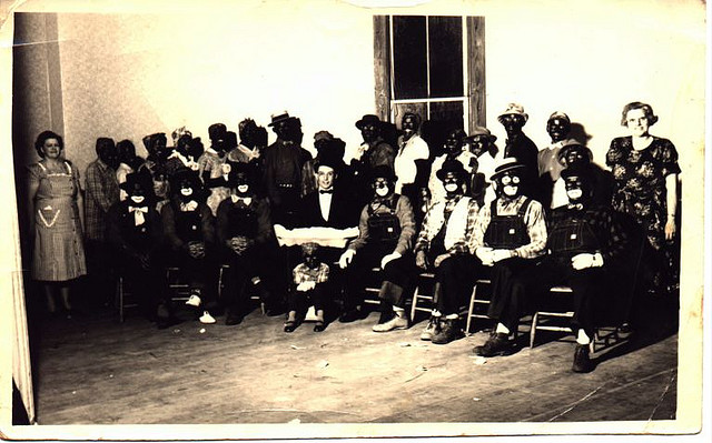 This is a photo taken in North Hampton (NH or OH?) Junior Order Hall of a Minstrel act. Daughter of the woman on the right posted the photo on Flickr (https://flic.kr/p/Ad42k). This is a photo taken in North Hampton (NH or OH?) Junior Order Hall of a Minstrel act. Daughter of the woman on the right posted the photo on Flickr (https://flic.kr/p/Ad42k).