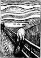 Screaming! photo from https://commons.wikimedia.org/wiki/File:Munch_The_Scream_lithography.png