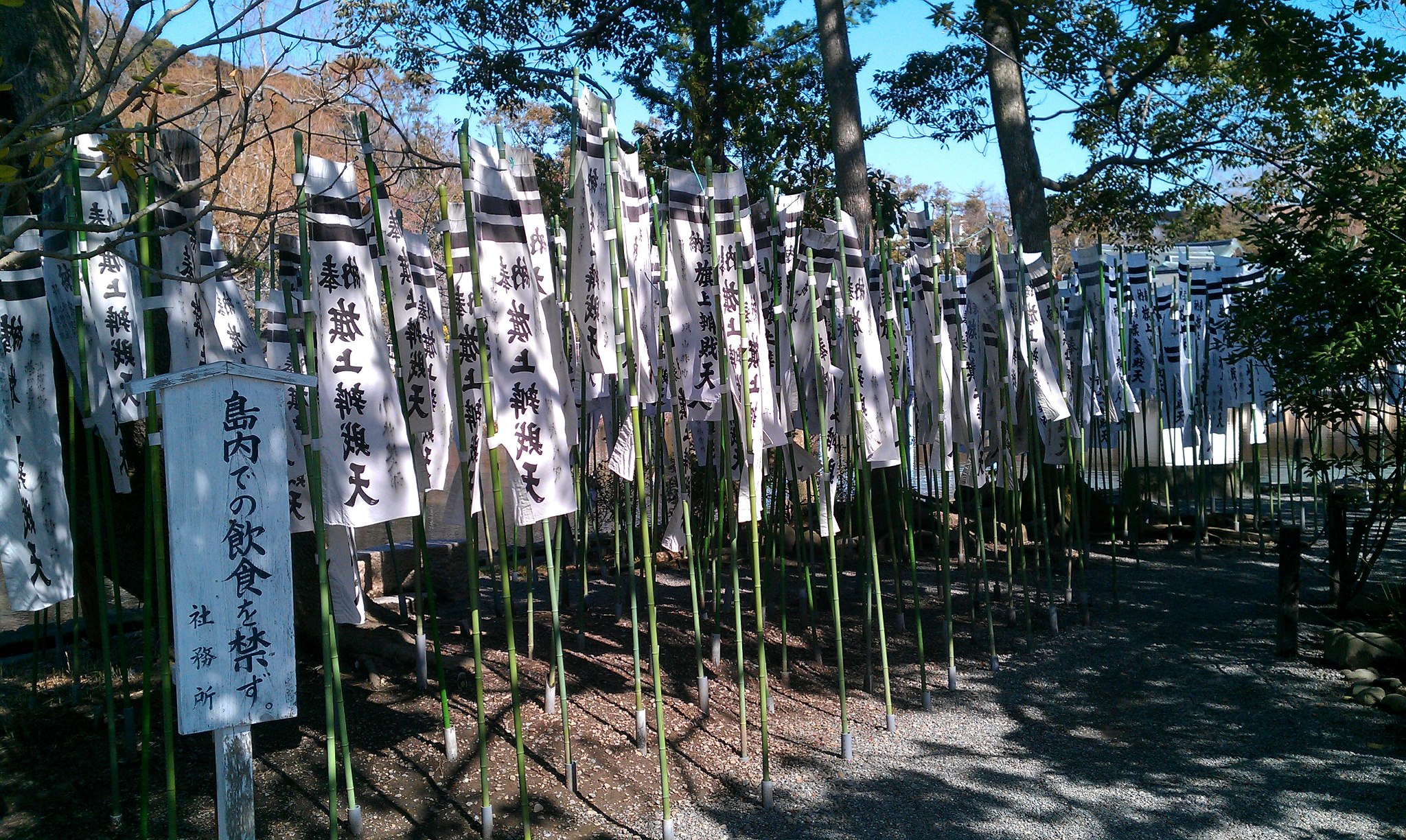 Flag at a temple in Japan, taken by me