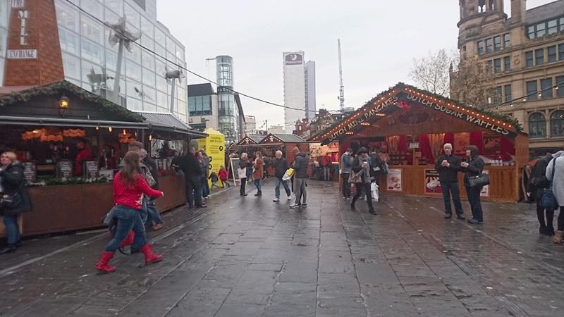 Christmas market in Manchester.