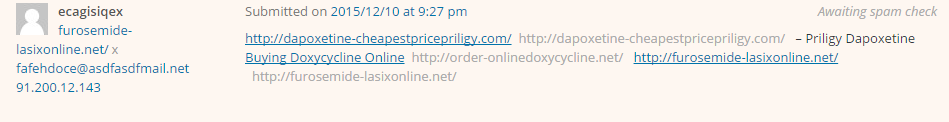 spam comments on my website spam comments on my website