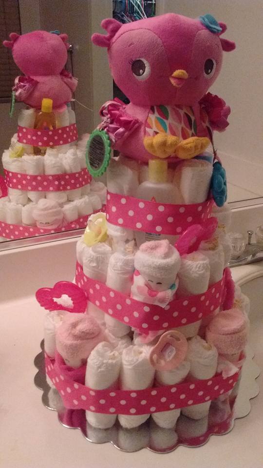 Baby Girl Diaper Cake Baby Girl Diaper Cake