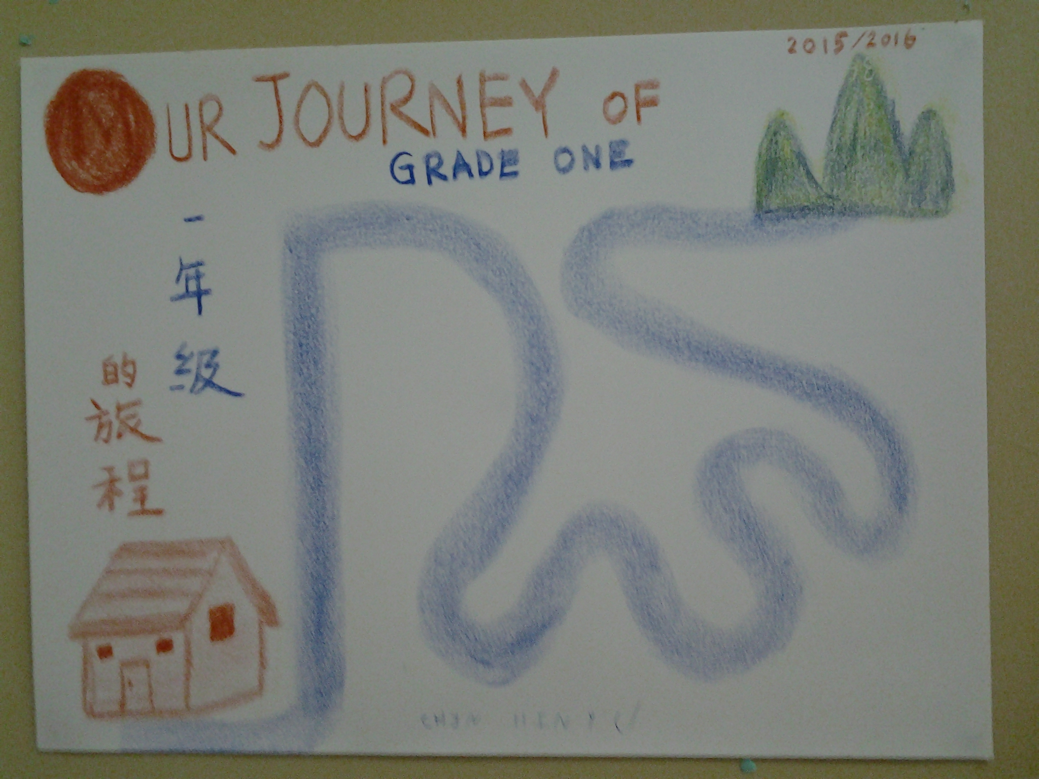 A drawing of my son's grade 1 journey A drawing of my son's grade 1 journey