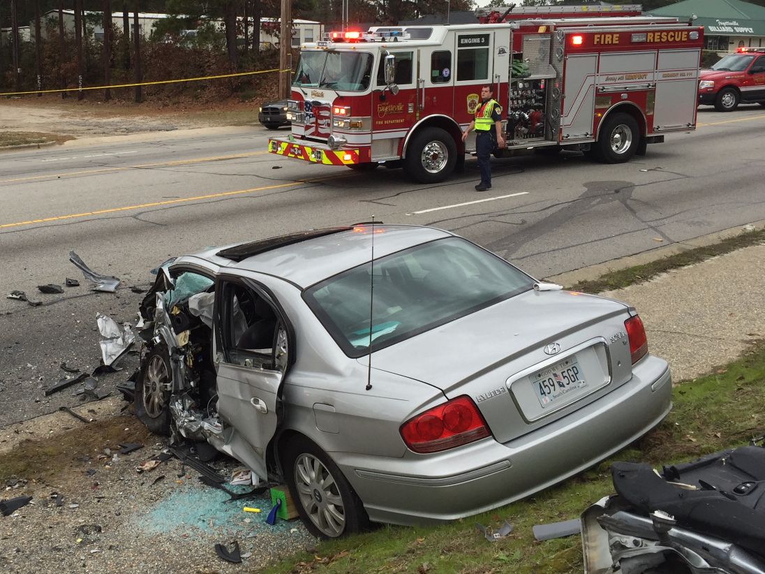 Car after the accident