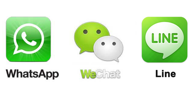WhatsApp, Line, WeChat, communication, Apps