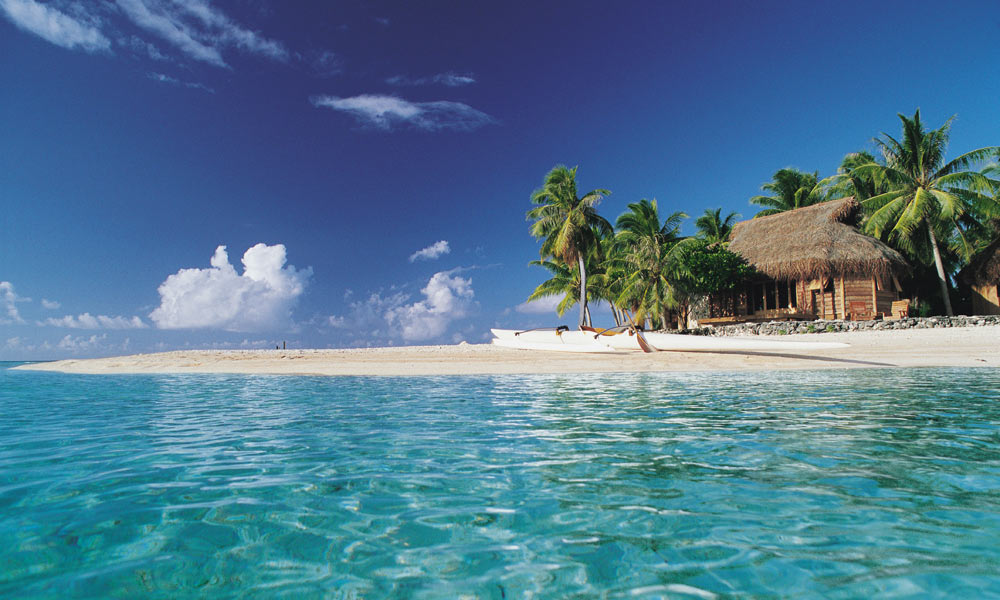 beach , bungalow, sea, view, sunshine