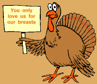 turkey - turkey with sign.
